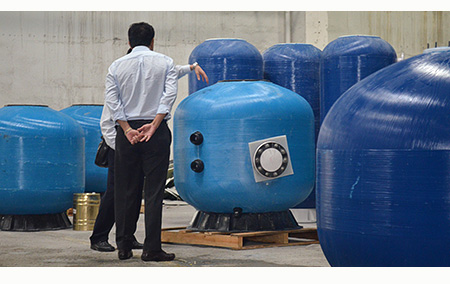 Proses Pembuatan bobbin Sand filter