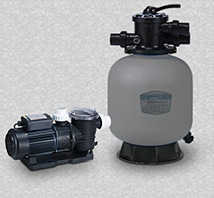 Pompa sekaligus filter kolam renang kapasitas 30 kubik