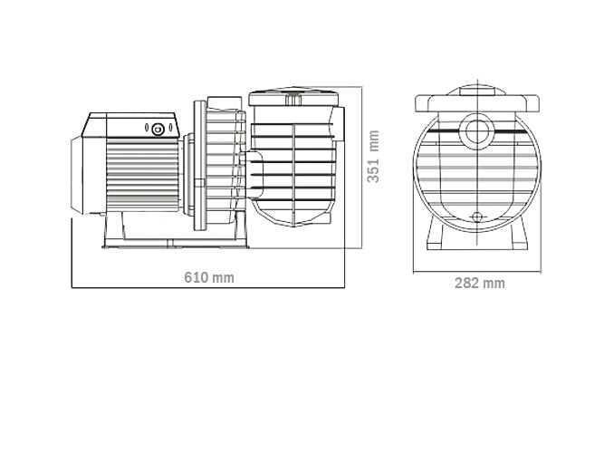 Pompa kolam renang 2 tenaga kuda